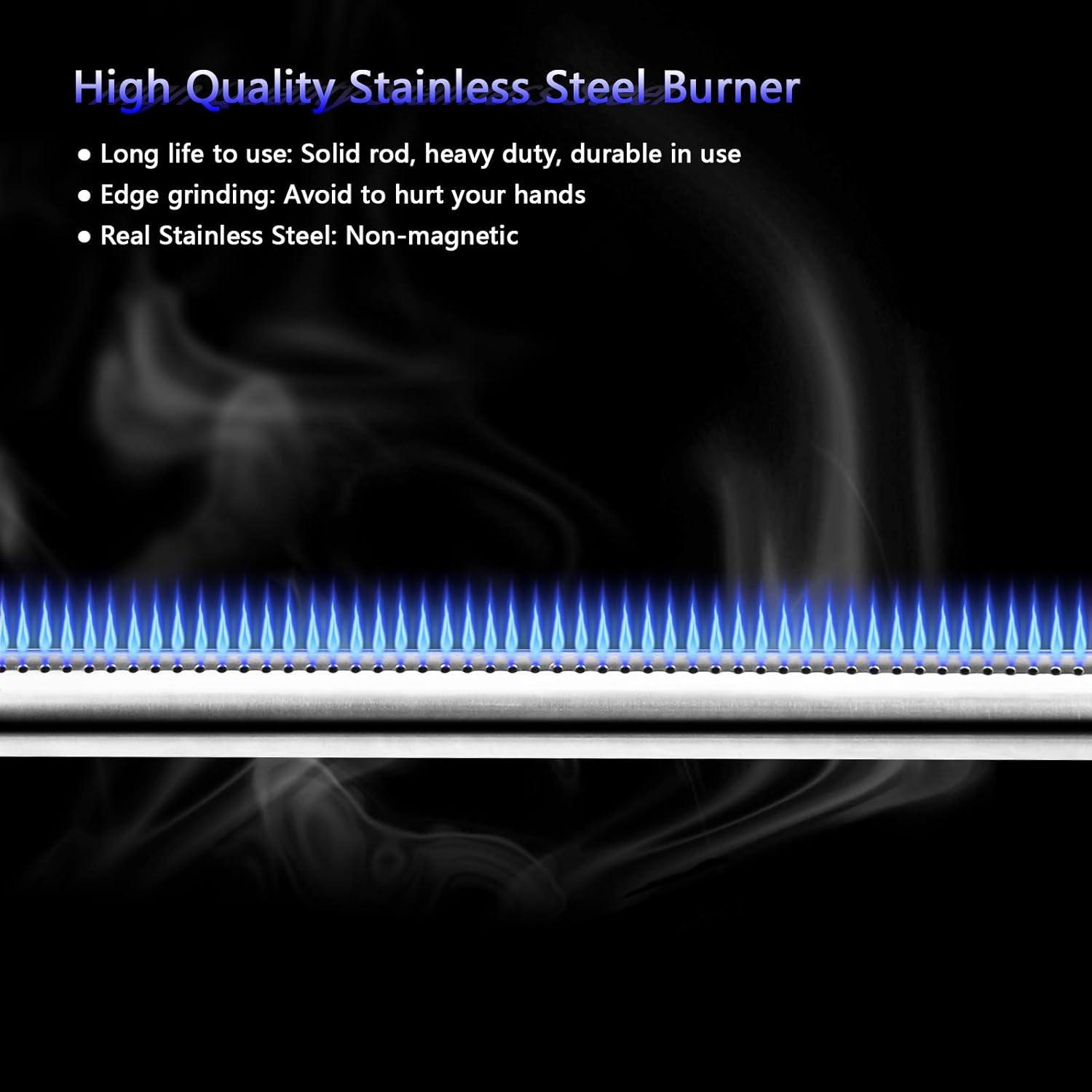 image41862 Grill Burner for Weber Q200 Q220 Q2000 Q2200 396000 396001 396002 566002 53060001 304 Stainless Steel 205 Inches Grill Burner Tube Pipe Kit Replacement for Weber 69956600411725 Fits Q 1001000 series