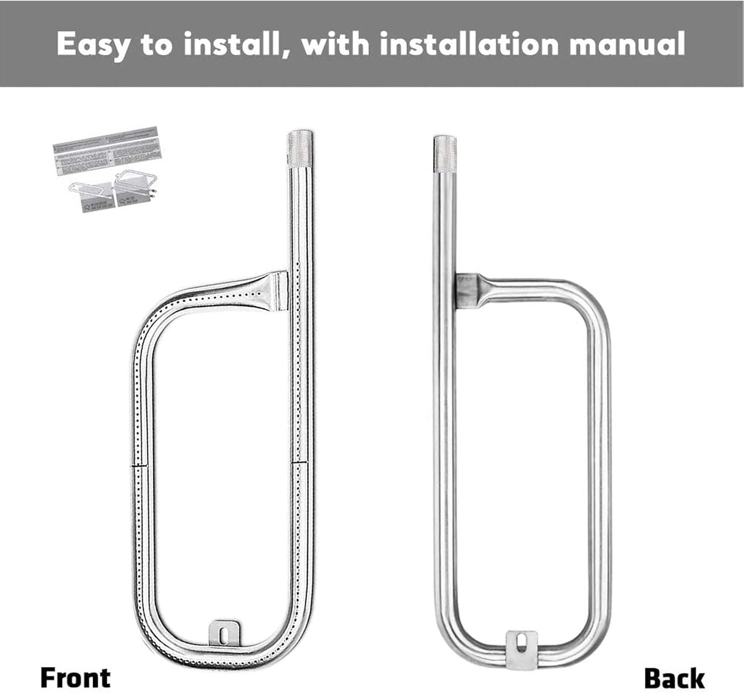 image41862 Grill Burner for Weber Q200 Q220 Q2000 Q2200 396000 396001 396002 566002 53060001 304 Stainless Steel 205 Inches Grill Burner Tube Pipe Kit Replacement for Weber 69956600411725 Fits Q 1001000 series
