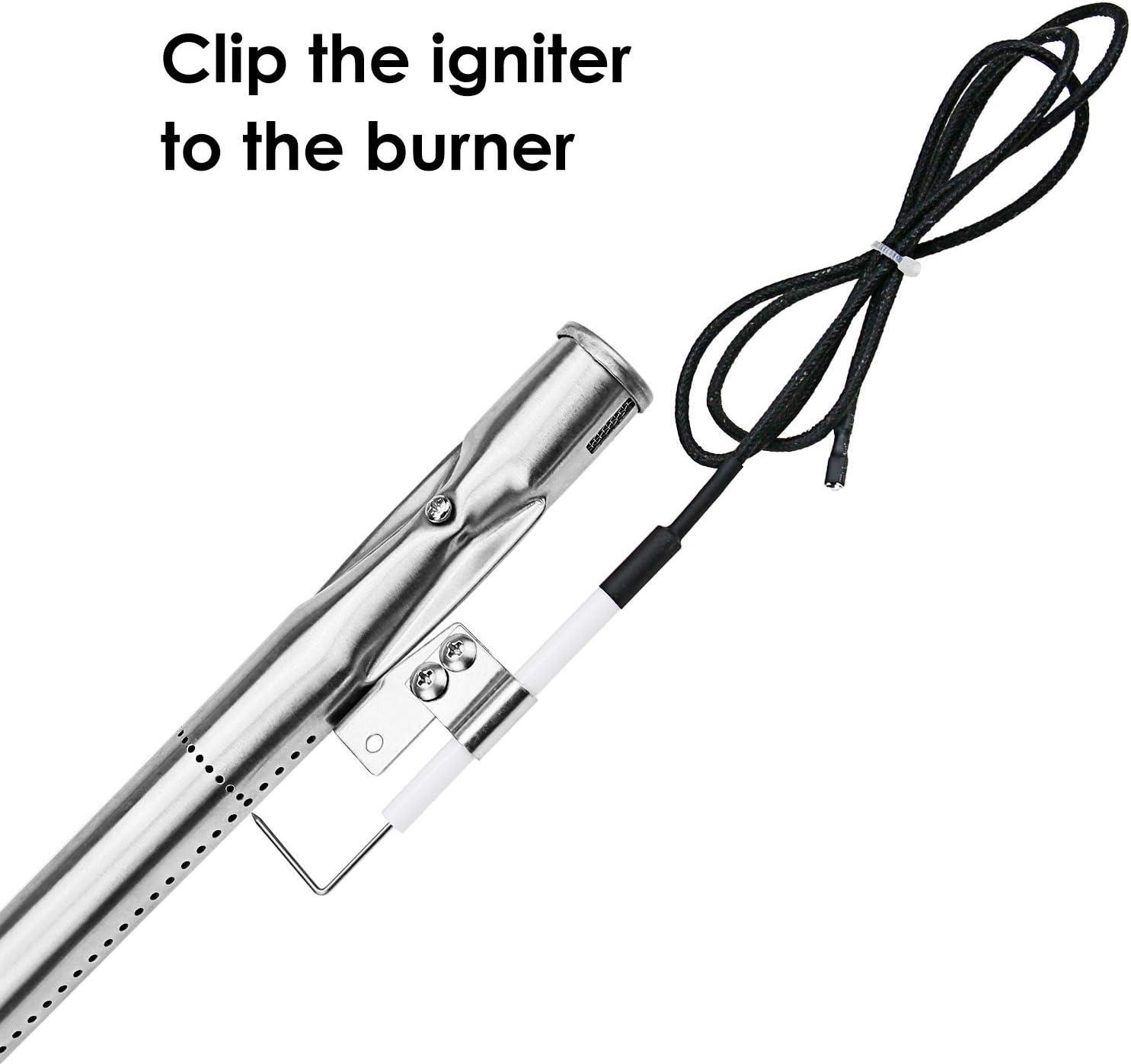 imageDHLG12 Grill igniter Replacement Kit for Charbroil 2 Outlet Electronic Igniter and Switch Button with 6 Wires for Charbroil Ignition Systems and Most CharBroil Gas Grills6Wireuni