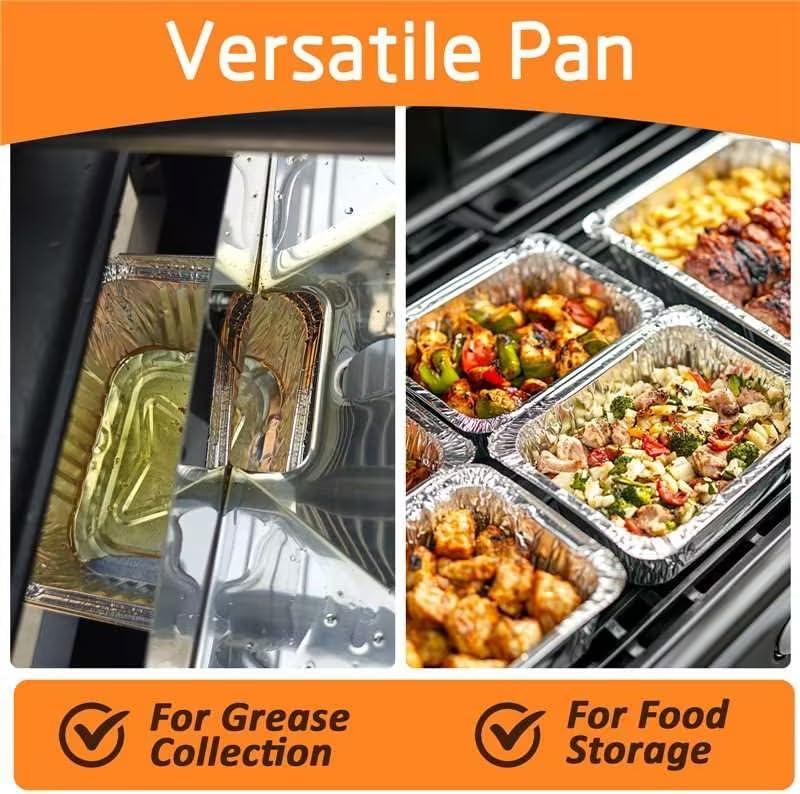 imageUniflasy 67047 Catch Pan for Weber SpiritSpirit II 200300 Genesis and Genesis II LX200300 Series Grill for Weber Traveler Drip Tray with 6415 Aluminum Liner Replacement for Weber 67047 83156 6415For Napoleon 62007