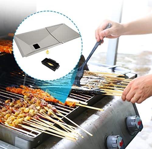 imageUniflasy 67047 Catch Pan for Weber SpiritSpirit II 200300 Genesis and Genesis II LX200300 Series Grill for Weber Traveler Drip Tray with 6415 Aluminum Liner Replacement for Weber 67047 83156 6415Sliver236to 316