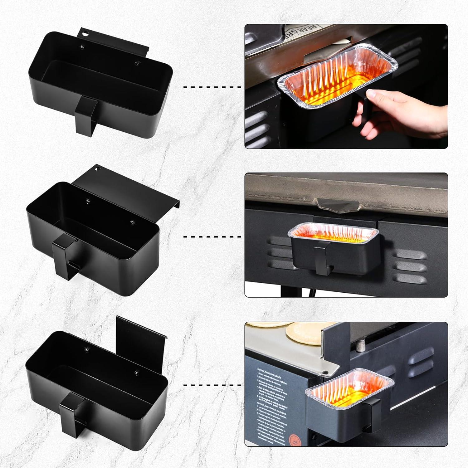 imageUniflasy 67047 Catch Pan for Weber SpiritSpirit II 200300 Genesis and Genesis II LX200300 Series Grill for Weber Traveler Drip Tray with 6415 Aluminum Liner Replacement for Weber 67047 83156 6415Blackstone