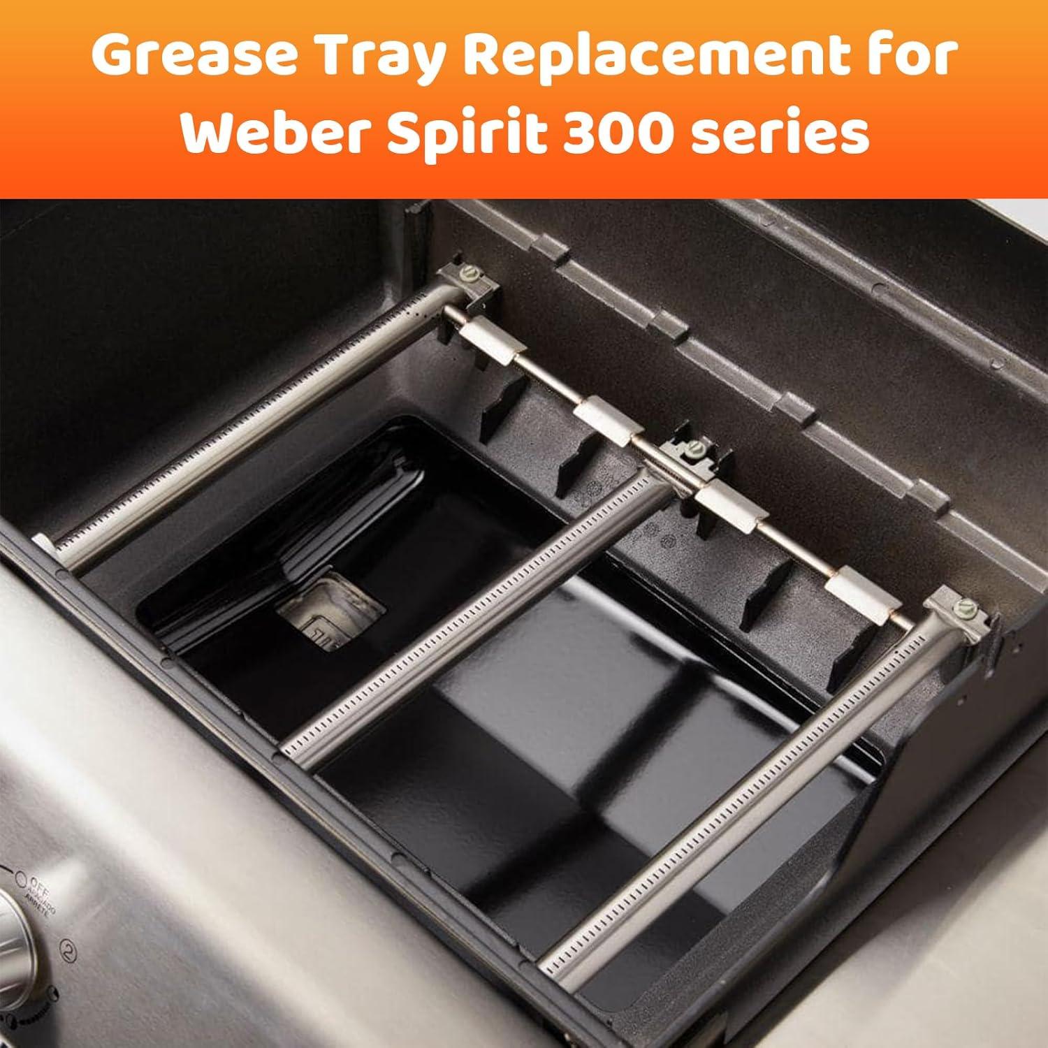 imageUniflasy 67047 Catch Pan for Weber SpiritSpirit II 200300 Genesis and Genesis II LX200300 Series Grill for Weber Traveler Drip Tray with 6415 Aluminum Liner Replacement for Weber 67047 83156 6415For weber spirit 300