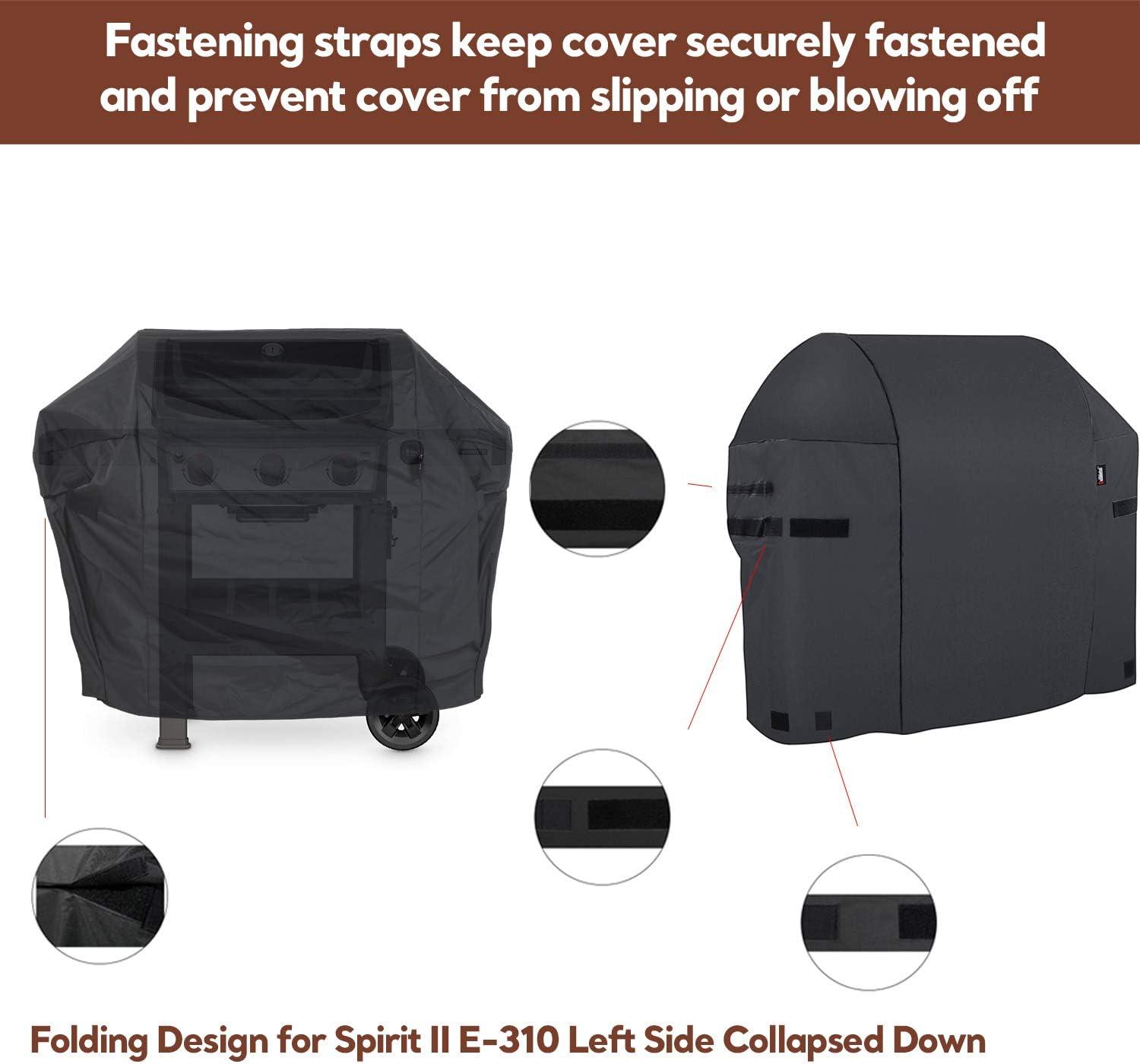 imageUniflasy 7139 Grill Cover for Weber Spirit II 300 Spirit 300 and Spirit 200 Series Gas Grill with Side Mounted Controls 51 inches Heavy Duty Outdoor BBQ Cover for Weber Spirit II 310E310330E33051 Inch