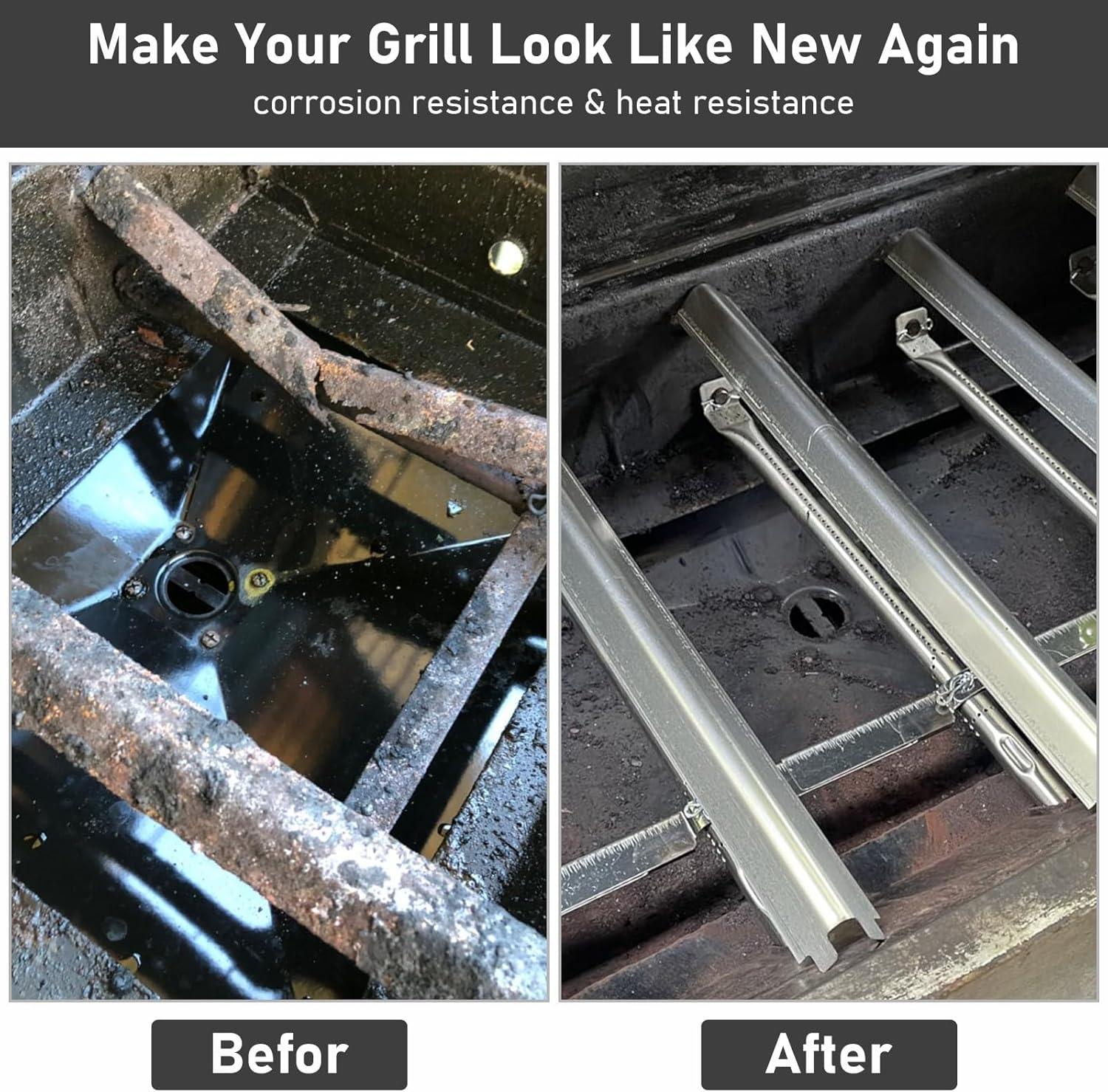 imageUniflasy Grill Parts for Charbroil Performance 2Burner 463630021 463655021 463655421 463655621for Charbroil 4Burner 463365021 463448021 Grill Burner Tube Heat Plates Shield Crossover Tube Igniter5burner kits