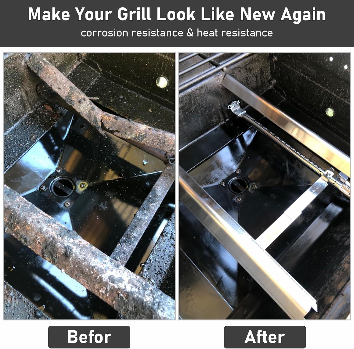 imageUniflasy Grill Parts for Charbroil Performance 2Burner 463630021 463655021 463655421 463655621for Charbroil 4Burner 463365021 463448021 Grill Burner Tube Heat Plates Shield Crossover Tube Igniter2burner kits