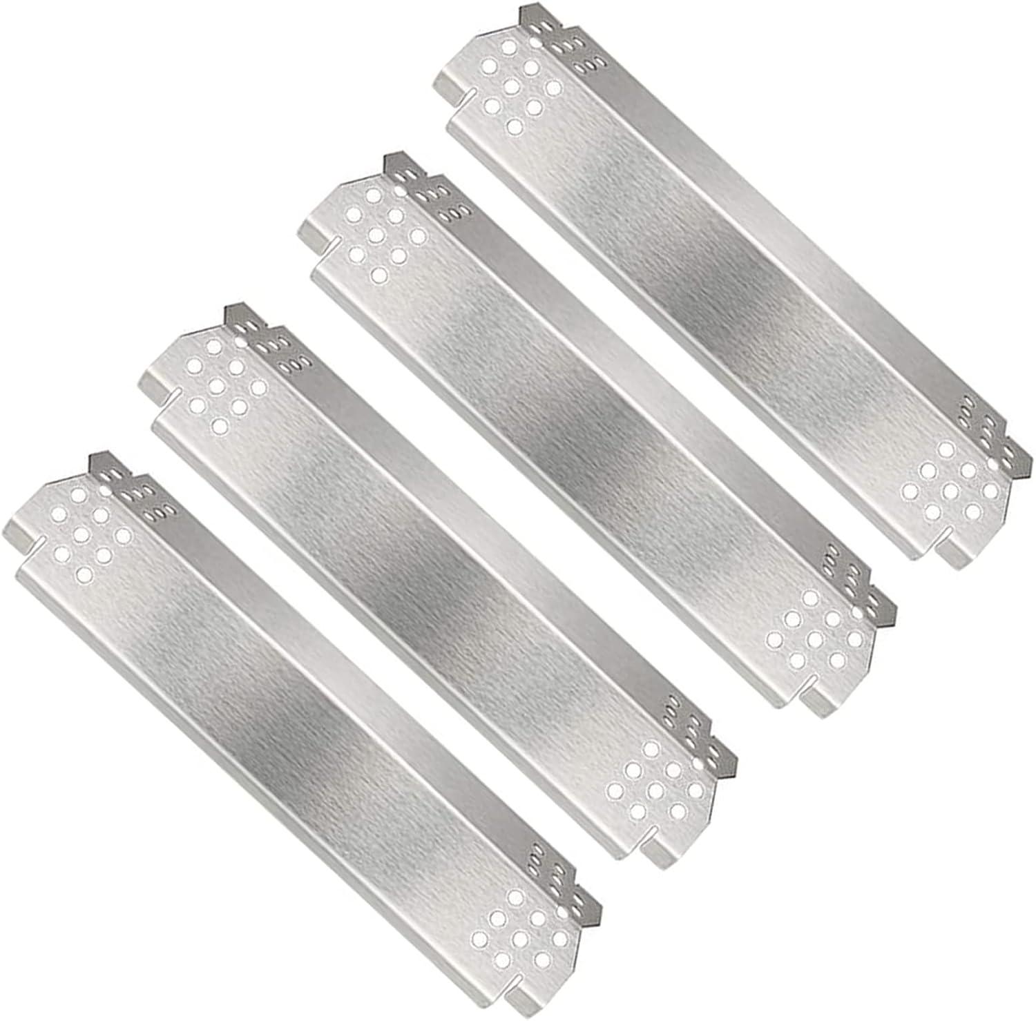 imageUniflasy Heat Plates for Nexgrill 7200830H 7200864 7200864M Gas Grill Porcelain Steel Grill Heat Shield Tent Burner Cover Flame Tamer for Home Depot Nexgrill 4 Burner 7200830H Parts 4 Pack4