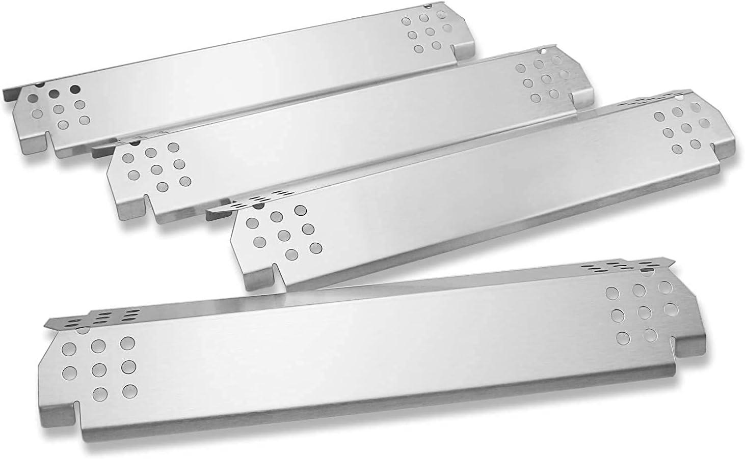 imageUniflasy Heat Plates for Nexgrill 7200830H 7200864 7200864M Gas Grill Porcelain Steel Grill Heat Shield Tent Burner Cover Flame Tamer for Home Depot Nexgrill 4 Burner 7200830H Parts 4 Pack4