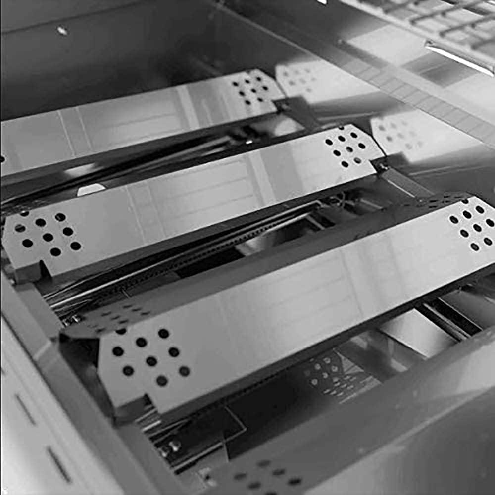 imageUniflasy Heat Plates for Nexgrill 7200830H 7200864 7200864M Gas Grill Porcelain Steel Grill Heat Shield Tent Burner Cover Flame Tamer for Home Depot Nexgrill 4 Burner 7200830H Parts 4 Pack6