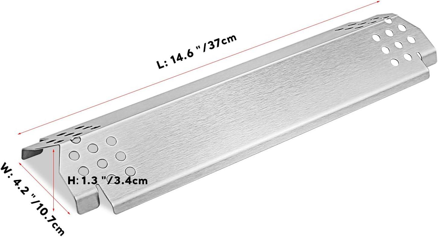 imageUniflasy Heat Plates for Nexgrill 7200830H 7200864 7200864M Gas Grill Porcelain Steel Grill Heat Shield Tent Burner Cover Flame Tamer for Home Depot Nexgrill 4 Burner 7200830H Parts 4 Pack6