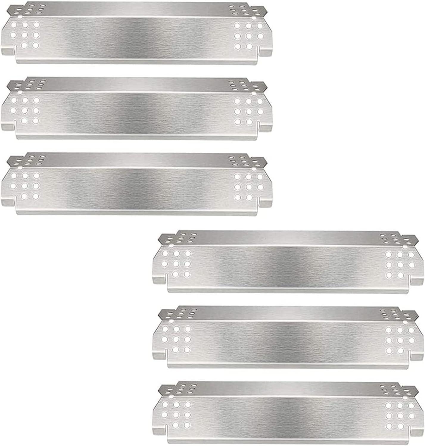 imageUniflasy Heat Plates for Nexgrill 7200830H 7200864 7200864M Gas Grill Porcelain Steel Grill Heat Shield Tent Burner Cover Flame Tamer for Home Depot Nexgrill 4 Burner 7200830H Parts 4 Pack6