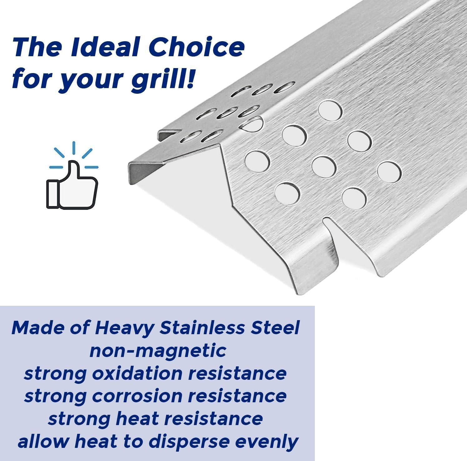 imageUniflasy Heat Plates for Nexgrill 7200830H 7200864 7200864M Gas Grill Porcelain Steel Grill Heat Shield Tent Burner Cover Flame Tamer for Home Depot Nexgrill 4 Burner 7200830H Parts 4 Pack6