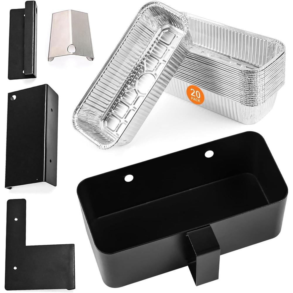 imageUniflasy 67047 Catch Pan for Weber SpiritSpirit II 200300 Genesis and Genesis II LX200300 Series Grill for Weber Traveler Drip Tray with 6415 Aluminum Liner Replacement for Weber 67047 83156 6415Blackstone
