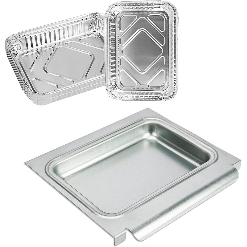 imageUniflasy 67047 Catch Pan for Weber SpiritSpirit II 200300 Genesis and Genesis II LX200300 Series Grill for Weber Traveler Drip Tray with 6415 Aluminum Liner Replacement for Weber 67047 83156 6415Bspirit