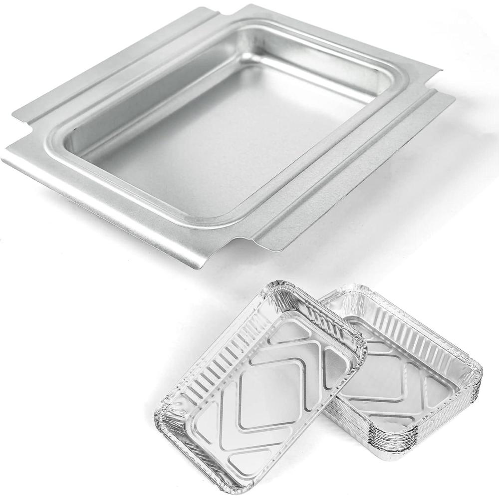 imageUniflasy 67047 Catch Pan for Weber SpiritSpirit II 200300 Genesis and Genesis II LX200300 Series Grill for Weber Traveler Drip Tray with 6415 Aluminum Liner Replacement for Weber 67047 83156 6415Sliverq100
