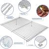 Uniflasy 7528 Stainless Steel Cooking Grate for Weber Genesis 300 Series E/S 310 320 Series Gas Grills and 93305 Drip Pan for Weber Genesis II & Spirit 2/3 Burners, Genesis Silver/Gold/Platinum I/II