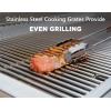 Uniflasy 7639 Stainless Steel Grates and 99250 Grease Tray with Catch Pan for Weber Spirit E-310/E-320 Series, Genesis Silver/Gold B & C, Stainless Steel Grates and Grease Tray with Aluminum Liner