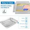 Uniflasy Grease Tray with Catch Pan and Foil Liner Universal fits Nexgrill, Dynaglo, Cuisinart, Charbroil, Kenmore,BHG,Master,Expert Gas Grill,Drip Tray Pan for 2/3/4 Burner Grill 10Pcs Aluminum Liner(Sliver-Q200/300)