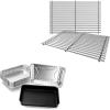 Uniflasy 304 Stainless Steel Cooking Grates and Grill Catch Pan Holder for Weber Spirit 300 Series Spirit E/S310 320 330 Gas Grills for Genesis Silver/Gold/Genesis Platinum B & C Replacement Part Kits