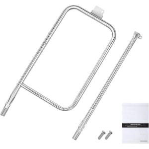 41862 Grill Burner for Weber Q200, Q220, Q2000 Q2200, 396000, 396001, 396002, 566002, 53060001, 304 Stainless Steel 20.5 Inches Grill Burner Tube Pipe Kit Replacement for Weber 69956/60041(23.75″ (Fits Q 300/3000 series))
