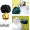 Uniflasy Propane Refill Tank Adapter for 1lb to 20lb Tanks, QCC1/Type1 Gas Propane Refill Cylinder Coupler, Disposable Tank Transfer Fitting Valve, 16.4oz Camp BBQ Propane Tank Universal Attachment
