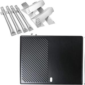 Uniflasy Replacement Parts Kit for Home Depot Nexgrill 720-0830H, 720-0830D, 720-0783E, Kenmore 720-0830A, 122.33492410, Members Mark 720-B0830F, BHG 720-0783H Grill Burner Heat Plate Cooking Griddle