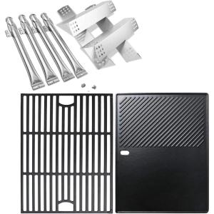 Uniflasy Replacement Parts Kit for Home Depot Nexgrill 720-0830H, 720-0830D, 720-0783E, Kenmore 720-0830A, 122.33492410, MembersMark 720-B0830F, BHG 720-0783H Burner Heat Plates Cooking Grate Griddle