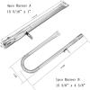 Uniflasy Grill Replacement Parts Kit for Brinkman 810-3660-S, 810-3661-F, Includes Grill Burner Tube Pipe, Heat Plate Shield/Heat Tent/Burner Cover/Flame Tamer, Crossover Channel Tube