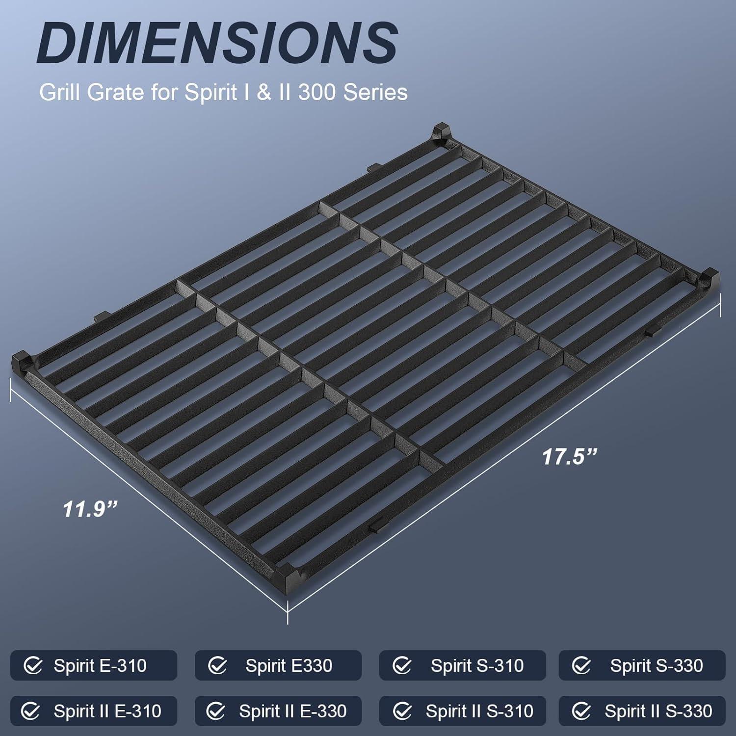 imageUniflasy 7735 7637 Grill Parts for Weber Spirit E210 Spirit 200 for Weber GS4 Spirit II 200 Spirit II E210 Series Grills with FrontMounted Control 153 Flavorizer Bars amp 175 Grates175 grate 153 Flavorizer Bars