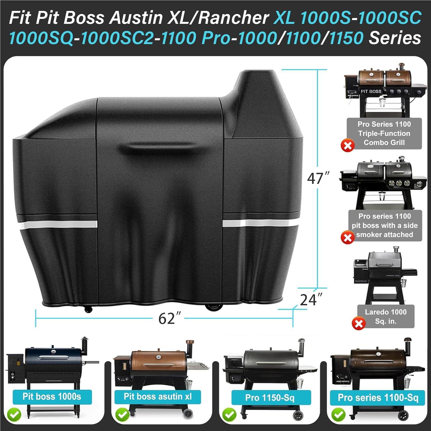 imageGrill Cover for CharGriller 3 Burner Dual Fuel 5050 5650 CG30282825 for Char Griller Smoker Charcoal Grill Cover 600D Waterproof BBQ CoverAustin XLRancher XL
