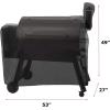 Grill Cover for Char-Griller 1224 2121 3018 2828 2727 2929 1329 2799 Grill and Smoker with Side Fire Box Heavy Duty Waterproof Smoker Cover for Char-Griller Durable Polyester BBQ Cover with PVC Lining(53″W x 27″D x 49″H)
