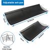 Uniflasy 23.62″ to 35.43″ Adjustable Ash Pan/Drip Pan and 19 3/4 x 6 3/4 Inches Cooking Grid Grates for Chargriller 2123 2222 Charcoal Grill, with 2pcs Fire Grate Hanger