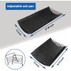 Uniflasy 15.75″ to 27.56″ Adjustable Ash Pan/Drip Pan and 19 3/4 Inch Grill Cooking Grates for Chargriller 2121 2123 2222 2828 3001 3030 Charcoal Grills,fit Char-griller 4000 5050 5252 Charcoal Grills