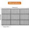Uniflasy Cast Iron Cooking Grate and Adjustable Ash Pan/Drip Pan for Char-Griller 1624 Smokin’ Champ Charcoal Grill Horizontal Smoker