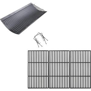 Uniflasy 27 Inches Ash Pan/Drip Pan and Cast Iron Cooking Grate for Chargriller