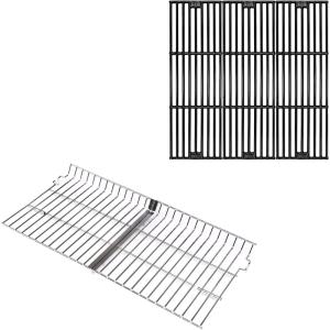 Uniflasy Grill Cooking Grates and Grill Warming Rack for Chargriller 5050, 5650,3001 Gas & Charcoal Grill