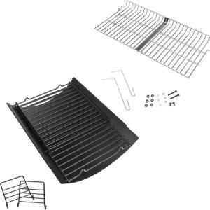 Uniflasy Grill Warming Rack and Adjustable Ash Pan for Char Griller 5050, 5650, 3001, 2223, 5072, 2823, 3030 Grills Stainless Steel Warming Grate for Chargriller 5050 5650 Gas & Charcoal Grill