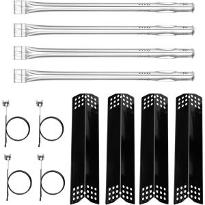 Uniflasy Grill Replacement Parts Kit for Expert Grill 6-Burner 720-0969, 720-0969G, 720-0969GB, 720-0969GA Propane Gas Grill Porcelain Steel Heat Plate Stainless Steel Burners, 6 Packs(4)
