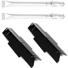 Uniflasy Grill Replacement Parts Kit for Dyna-Glo DGF350CSP DGF350CSP-D 2-Burner Open Cart Propane Gas Grill Cast Iron Cooking Grates and Heat Plate Shield and Grill Burner and 55 inch Grill Cover