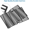 Uniflasy Grill Replacement Parts Kit for Dyna-Glo DGF350CSP DGF350CSP-D 2-Burner Open Cart Propane Gas Grill Cast Iron Cooking Grates and Heat Plate Shield and Grill Burner and 55 inch Grill Cover