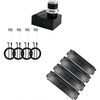 Uniflasy Heat Plates for Nexgrill 720-0830H, 720-0864, 720-0864M Gas Grill, Porcelain Steel Grill Heat Shield Tent, Burner Cover, Flame Tamer and Universal 4 Outlets Tact Push Button Grill Ignitor