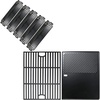 Uniflasy Porcelain Replacement Parts for Home Depot Nexgrill 720-0830H, 5 Burner 720-0888N, 720-0882A, 720-0888 Gas Grill Heat Plates, Burner Cover, Flame Tamer, Cooking Grate and Cooking Griddle