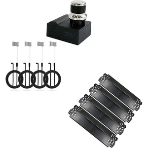 Uniflasy Heat Plates for Nexgrill 720-0830H, 720-0864, 720-0864M Gas Grill, Porcelain Steel Grill Heat Shield Tent, Burner Cover, Flame Tamer and Universal 4 Outlets Tact Push Button Grill Ignitor