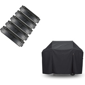Uniflasy Porcelain Steel Grill Heat Plates Shield Tent, Burner Cover, 7139 Grill Cover for Weber Spirit II 300, Spirit 300 and Spirit 200 Series