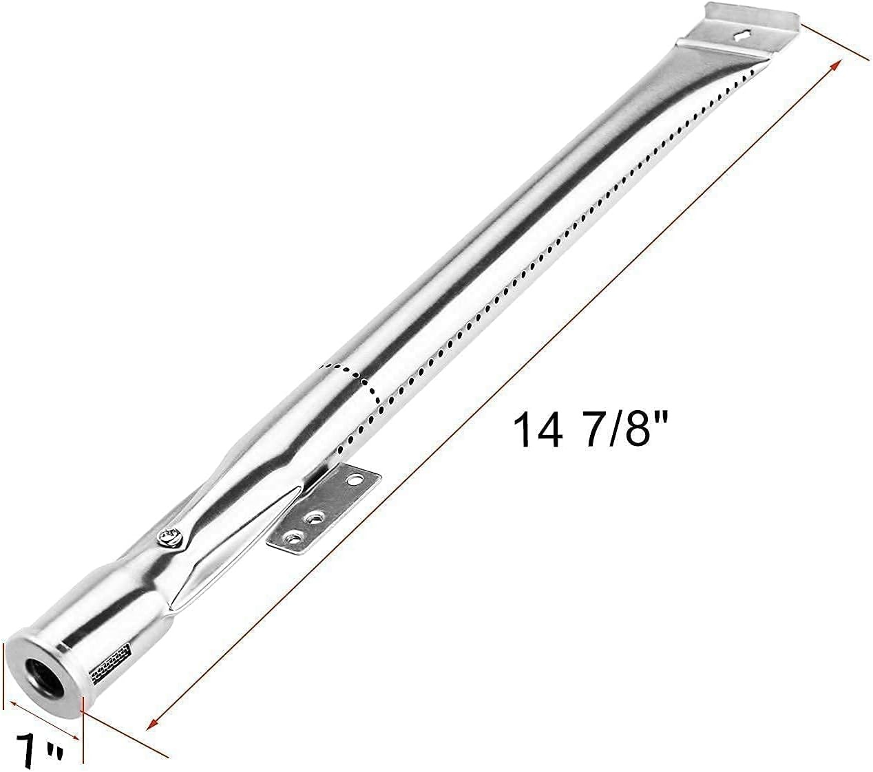 image:imageUniflasy Stainless Steel Pipe Burner Tube Heat Shield Tent Flame Tamers and 17 Inches Cast Iron Cooking Grate kit Replacement for Nexgrill 4 Burner 7200830H 5 Burner 7200888N 7200888