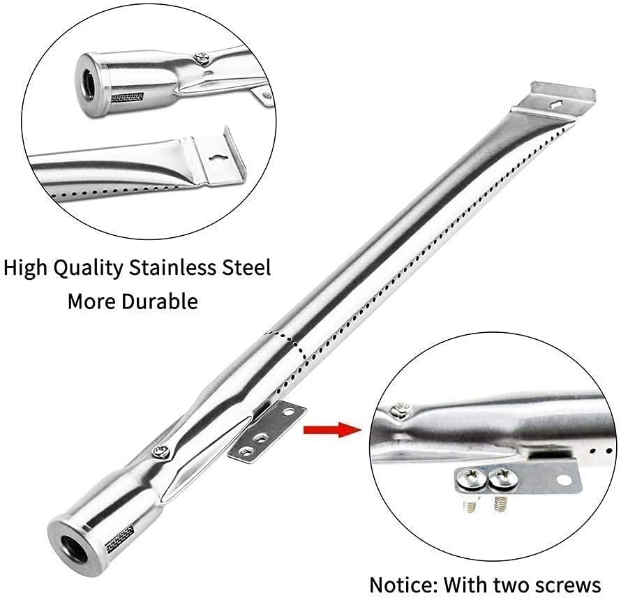 image:imageUniflasy Stainless Steel Pipe Burner Tube Heat Shield Tent Flame Tamers and 17 Inches Cast Iron Cooking Grate kit Replacement for Nexgrill 4 Burner 7200830H 5 Burner 7200888N 7200888
