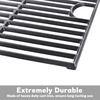 Uniflasy Stainless Steel Pipe Burner Tube, Heat Shield Tent Flame Tamers and 17 Inches Cast Iron Cooking Grate kit Replacement for Nexgrill 4 Burner 720-0830H, 5 Burner 720-0888N, 720-0888
