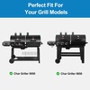 Uniflasy Grill Warming Rack & Cover Bundle for Char-Griller 5050 5650, 2-Pack Warming Grate with Hardware + 600D Waterproof BBQ Cover for 3-Burner Dual Fuel Grills