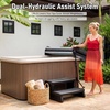 Adjustable Hot Tub Cover Lift – Spa Cover Removal System, 31.5″-41.3″ Height, 57″-92.5″ Width, Fits Most Rectangular Hot Tubs Cover Lifter