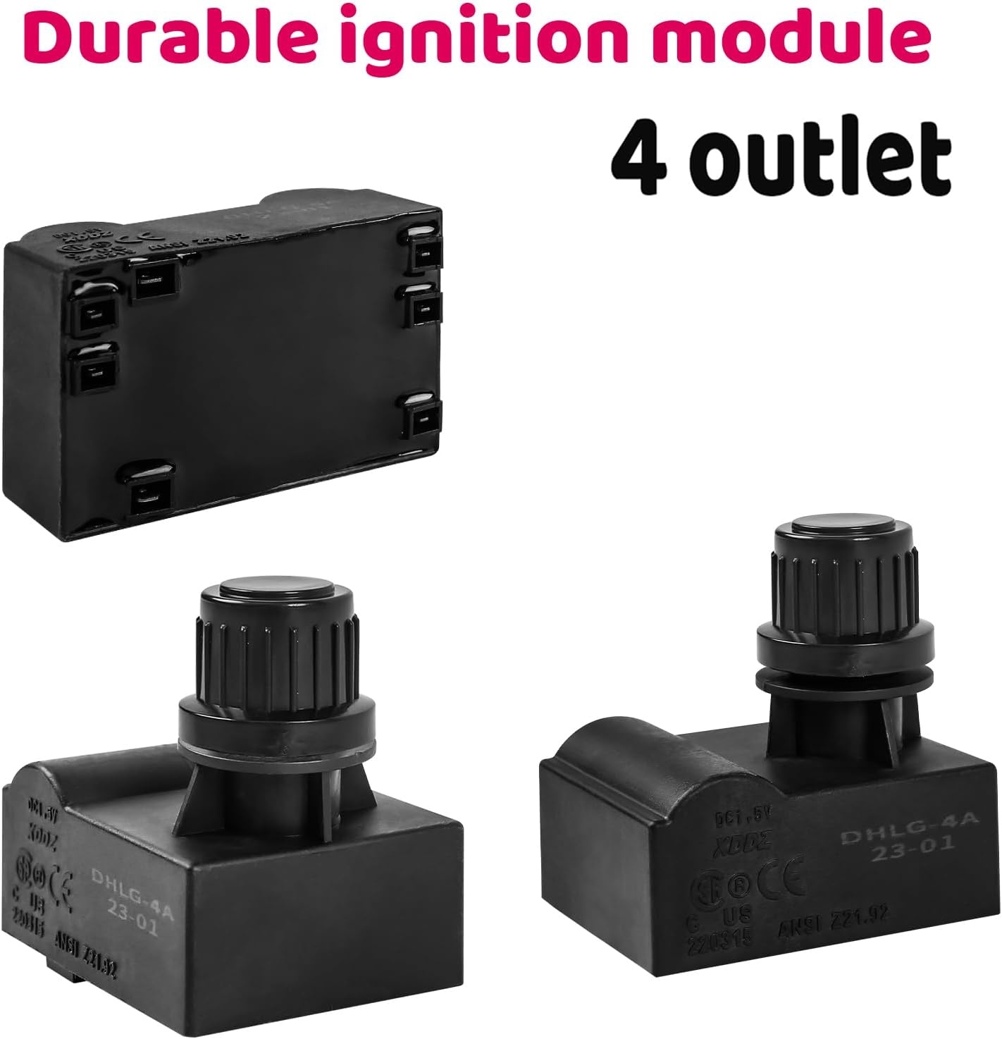 image:imageUniflasy Universal Drip Tray Pan and Ignitor Module and Electronic Ignition Button with Wires for Charbroil Gas Grill Grease Tray with Catch Pan and Grill Igniter Replacements